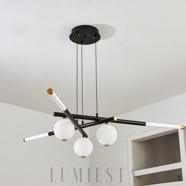 Lampa sufitowa Cellar czarna z pięcioma głowami LED