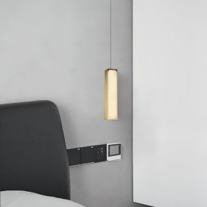 Lampa wisząca Alabaster Chaos w kolorze mosiądzu i białym