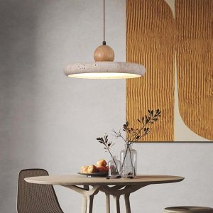 Lampa wisząca Siyane z travertynu w stylu nowoczesnym