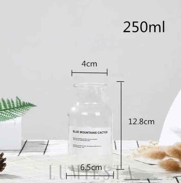 Butelka szklana 250ml brązowa stylowa dekoracja domu