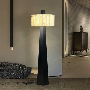 Grandeur - Alabastrowa lampa podłogowa, nowoczesna 50 cm