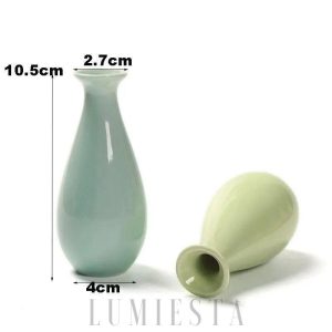 Wazon ceramiczny w kształcie kropli w pastelowych kolorach