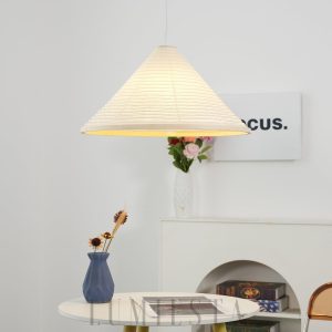 Lampa wisząca z papieru washi w kształcie kapelusza 50cm