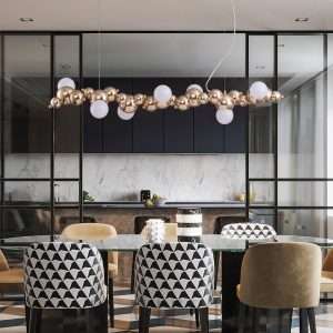 Molecules - Lampa wisząca w stylu nowoczesnym złota srebrna