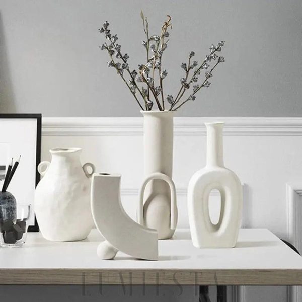 Unikalny wazon ceramiczny o nowoczesnym kształcie 23 cm