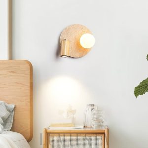 wm_16793842976282691754.jpg Lunara Duo okrągła lampa ścienna z trawertynu w kolorze orzechowym, 2 punktowa, nowoczesny kinkiet