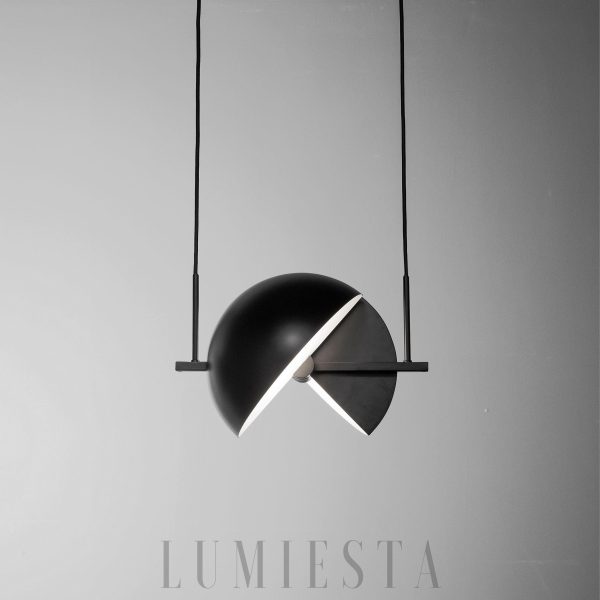 Nowoczesna lampa wisząca Trapeze 28 cm czarna