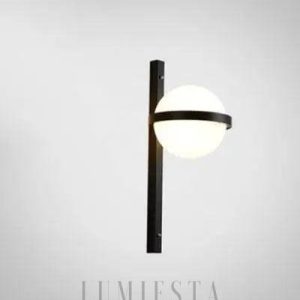Lampa ścienna okrągła z efektem rośliny styl nowoczesny