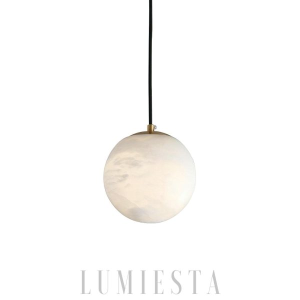 Lampa wisząca Sphaera z alabastru w formie kuli 10 12 15cm