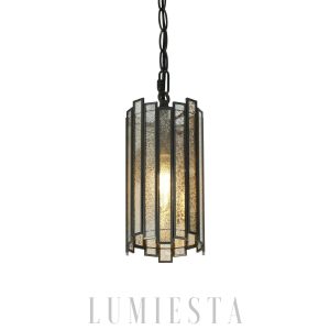 Monaria - Nowoczesna czarna lampa wisząca ze szkła 11.5 cm