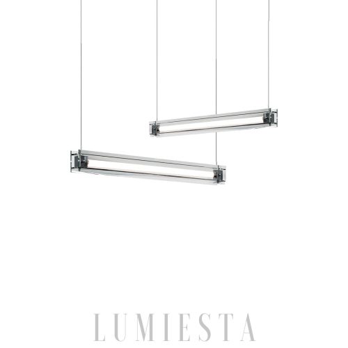 Lampa wisząca Mazha - nowoczesna, chrom, przezroczysta