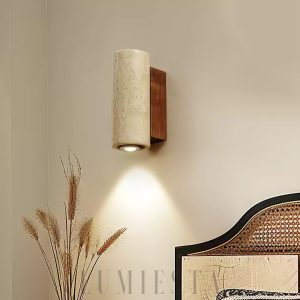 Thebes - Ścienna kolumna z travertynu, minimalistyczna