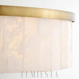 Alabastr - lampa wisząca okrągła w stylu minimalistycznym