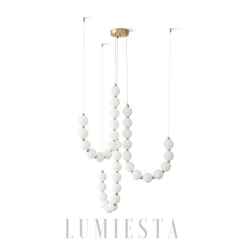 Fellata - Kryształowy żyrandol z pereł akrylowych w stylu nowoczesnym - 43-90cm