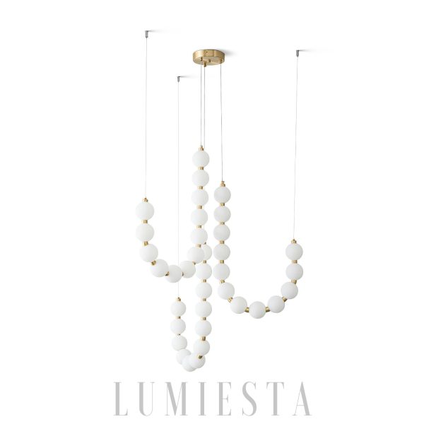 Fellata - Kryształowy żyrandol z pereł akrylowych w stylu nowoczesnym - 43-90cm