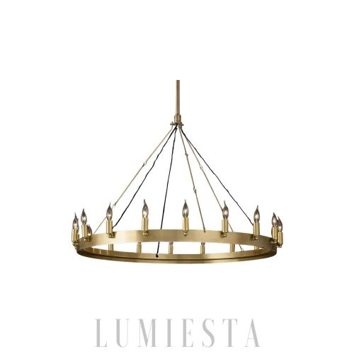 wm_17319761189547025647.jpg Żyrandol Camino Vintage 98 cm Okrągły Mosiądz/Czarny