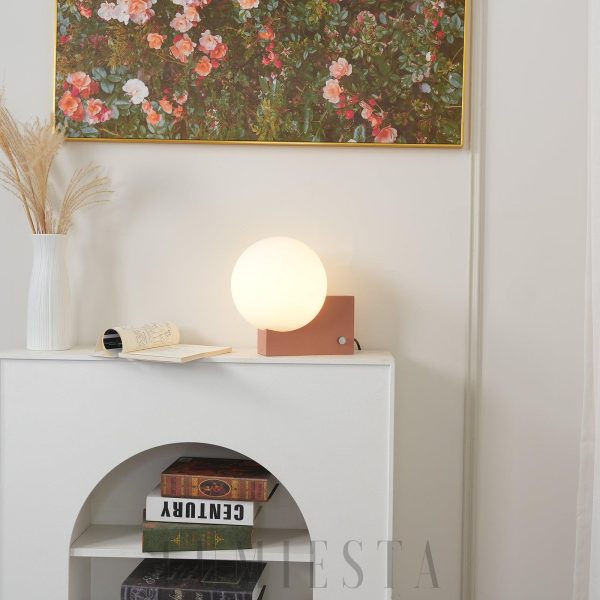 Lampa stołowa Natalia szklana o okrągłym kształcie 26cm