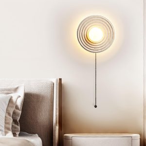 Andorra - Beżowa lampa ścienna - pierścienie 33 cm