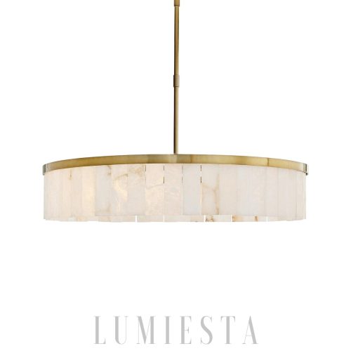 Alabastr - lampa wisząca okrągła w stylu minimalistycznym