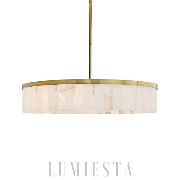 Alabastr - lampa wisząca okrągła w stylu minimalistycznym