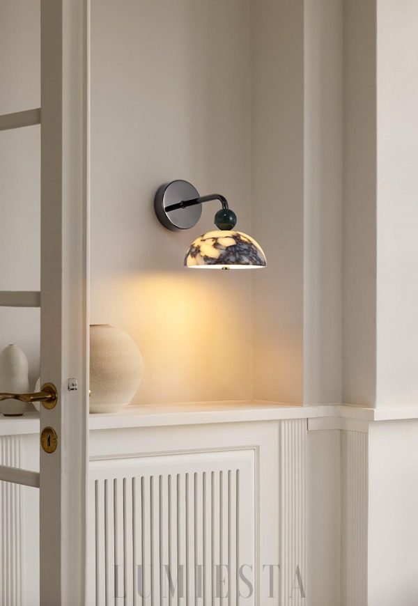 wm_17465428083512323655.jpg Minimalistyczny kinkiet marmurowa kopuła biały czarny 15cm