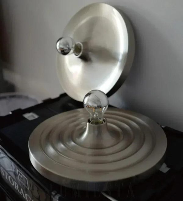 Minimalistyczna metalowa lampa ścienna w nowoczesnym stylu, Ø16/33cm