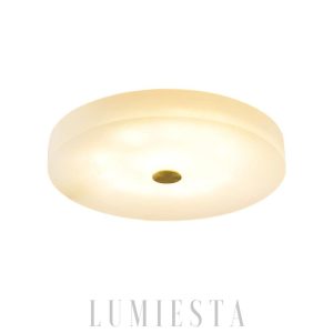 Sophie - Lampa sufitowa z alabastru - Biało-złota - Plafon Ø30/40/50cm