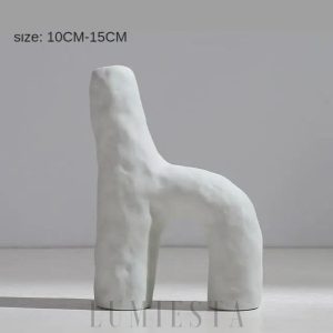 Elegancki biały ceramiczny wazon 12–14 cm