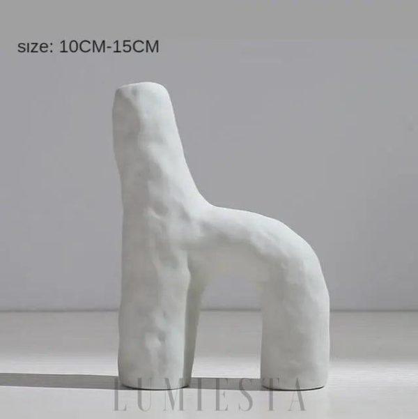 Elegancki biały ceramiczny wazon 12–14 cm