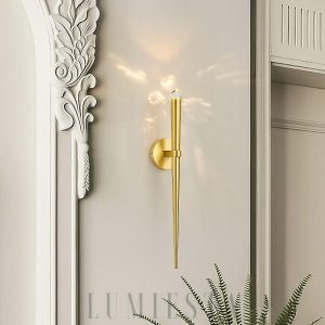 Industrialna lampa ścienna Spinal Tube z kryształem