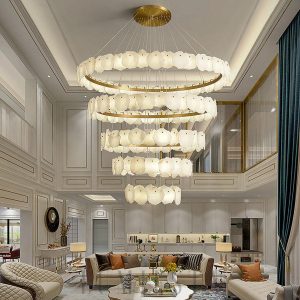 Torny - Elegancka okrągła lampa wisząca, wielopoziomowa