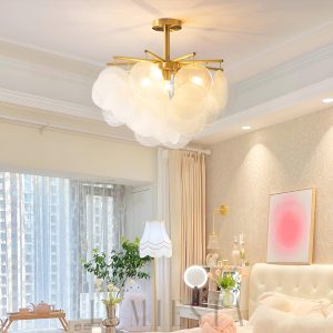 Lampa wisząca Nimbus w stylu luksusowym z mosiądzu i szkła