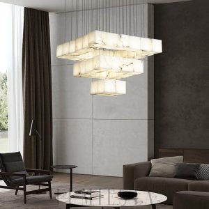 Unike - lampa wisząca w stylu nowoczesnym z alabastru