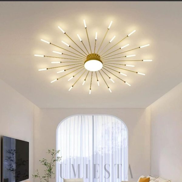 Dunep - Żyrandol nordycki do salonu wielogłowicowy