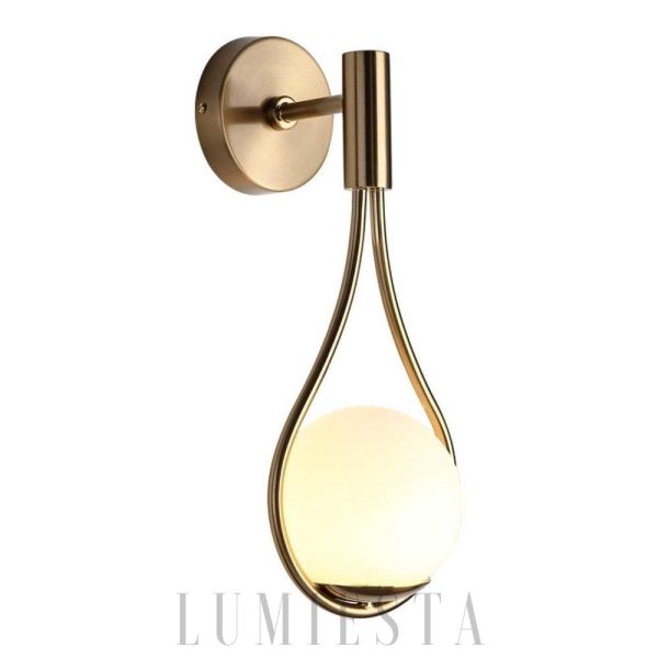 Lampa ścienna w stylu minimalistycznym z okrągłym kloszem