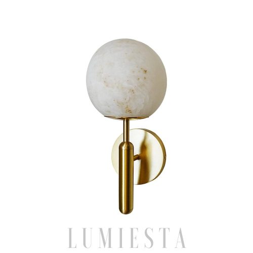 Orbis - Lampa ścienna Alabaster złota elegancja 15cm x 35cm