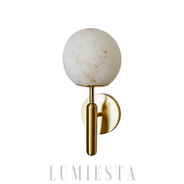 Orbis - Lampa ścienna Alabaster złota elegancja 15cm x 35cm