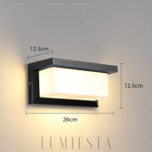 Nowoczesna lampa ścienna w kształcie prostokąta do ogrodu