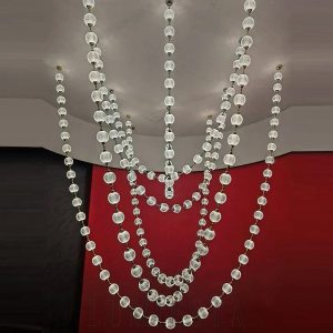 Nowoczesna lampa wisząca Afralia, kule chromowane