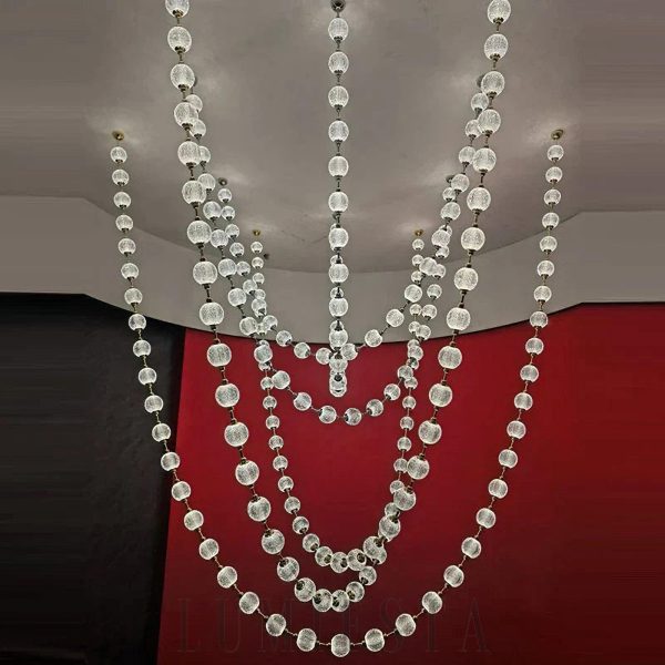 Nowoczesna lampa wisząca Afralia, kule chromowane