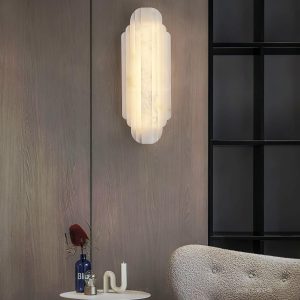 Reslera - Luksusowy kinkiet alabastrowy pionowy 50 i 75 cm