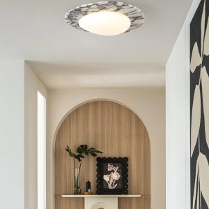 Luksusowa marmurowa lampa sufitowa Emma w kształcie jaja