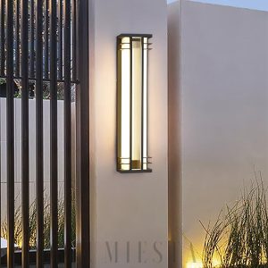 Elegancka nowoczesna lampa ścienna zewnętrzna podwójna