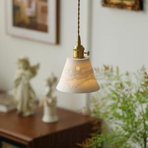 Mountains - Ceramiczna lampa wisząca, styl naturalny 15 cm