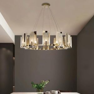 Merin - Nowoczesna okrągła lampa wisząca alabastrowa 50/60/70/100 cm