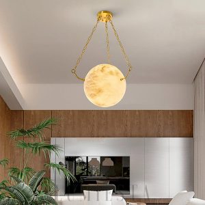 Atlas - Lampa wisząca Sphere — alabaster, nowoczesna