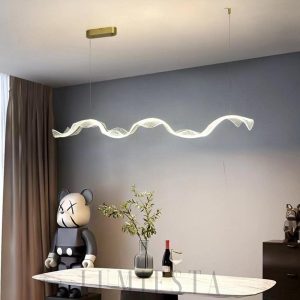 Lampa wisząca nordycka z efektem fal wodnych 100–120 cm