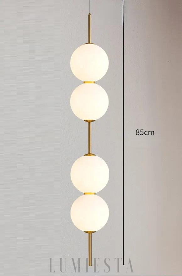 Nowoczesna lampa wisząca z podwójnym okrągłym kloszem