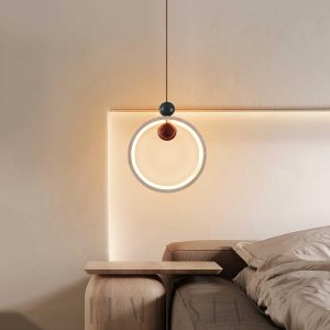 Orvion - Stylowa Lampa Wisząca Okrągła Beżowa 20cm 24cm