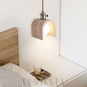 Alagusmo - Travertynowa lampa wisząca - minimalistyczna